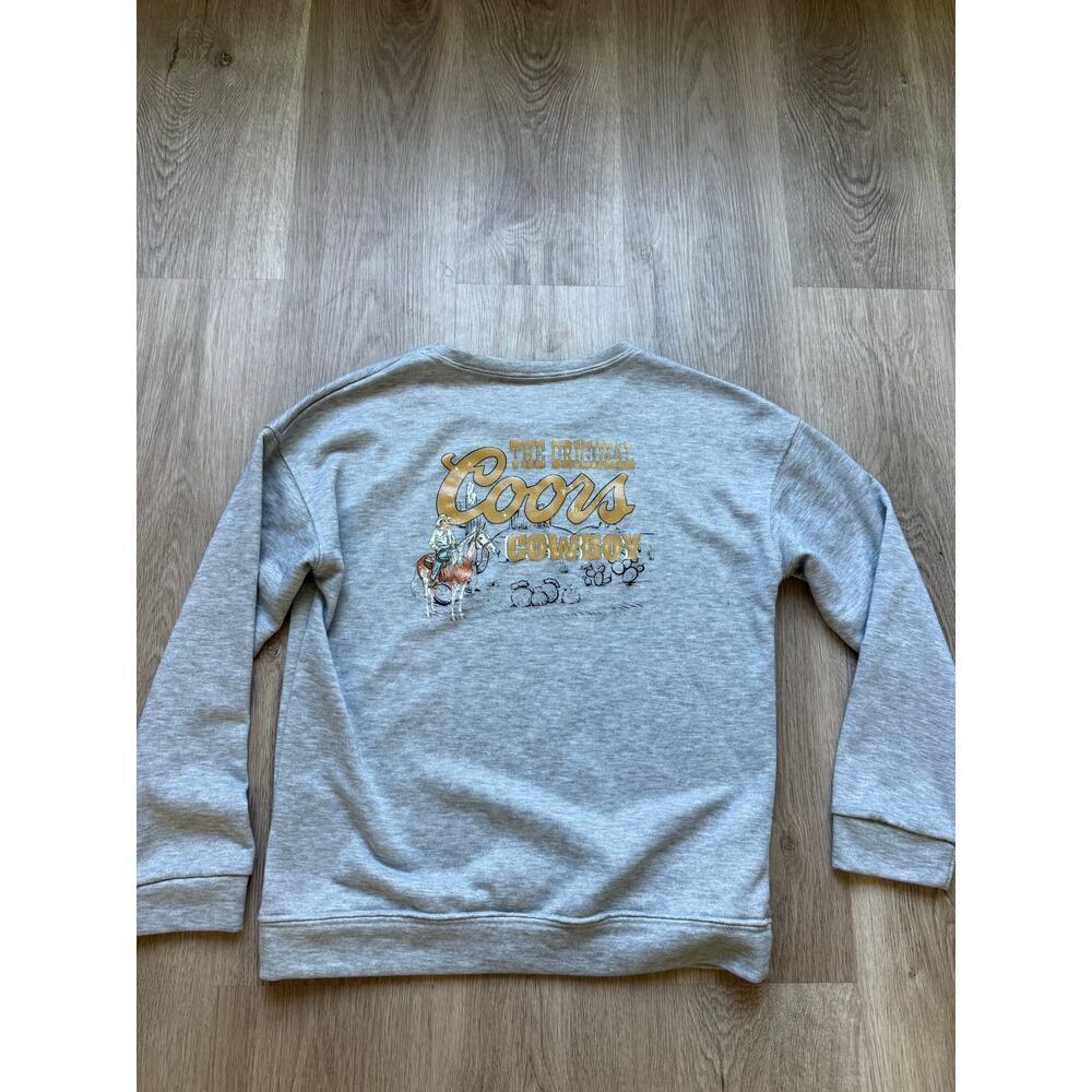 Cowboy Killers The Original Coors Cowboy, Grey Sweatshirt, Womens's Size Small